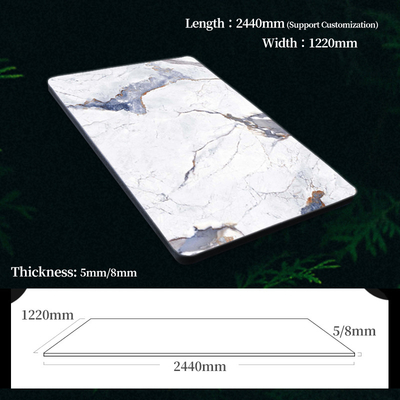 Calidad Impermeable y fácil de instalar paneles de carilla de madera de mármol paneles de pared decorativos interiores nuevos productos paneles de pared de mármol Fabricación