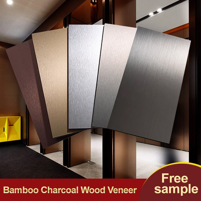 Calidad Decoración de interiores Panel de pared de carilla de madera de metal Amistad con el medio ambiente Bambú Carbón de madera carilla Fabricación
