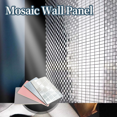 Calidad Nuevos productos paneles de pared metálicos decorativos de interiores mosaico bambú carbón de madera paneles de chapa Fabricación