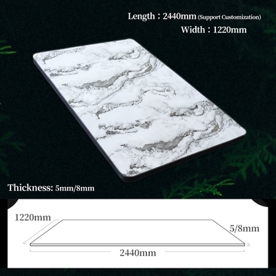Calidad 1220*2440mm Paneles de pared de mármol impermeable de mármol de bambú carbón de madera carilla Fabricación
