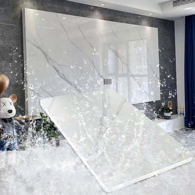 Calidad Prenda impermeable casera de la pared del fondo de la decoración TV y los paneles de pared de madera de mármol a prueba de humedad de la chapa Fabricación