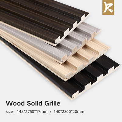 Calidad El panel de pared de madera sólido del surco de madera de la parrilla del panel de pared de la protección del medio ambiente Fabricación
