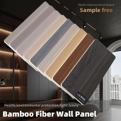 Calidad fonoabsorbente moderno de bambú 8m m decorativo de los paneles de pared de la fibra de 5m m Fabricación