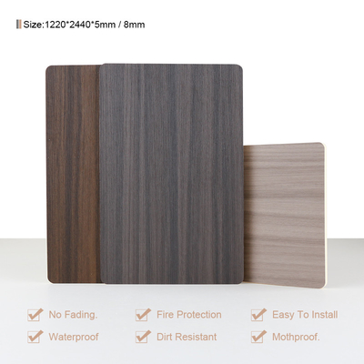 Calidad La chapa de bambú inodora del grano de madera del panel de pared de la fibra cubre 1220*2440m m Fabricación