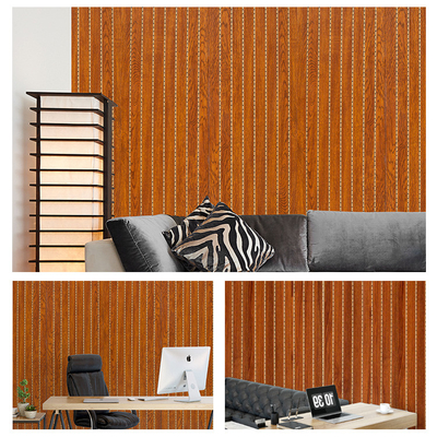 Calidad El panel de pared insonoro incombustible decorativo de WPC el 1.22*3m el 1.22*2.8m Fabricación