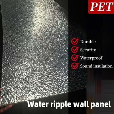 Calidad La madera de la ondulación del agua del ANIMAL DOMÉSTICO 3D chapea el panel de pared de madera del carbón de leña de bambú de alta densidad de 8m m Fabricación