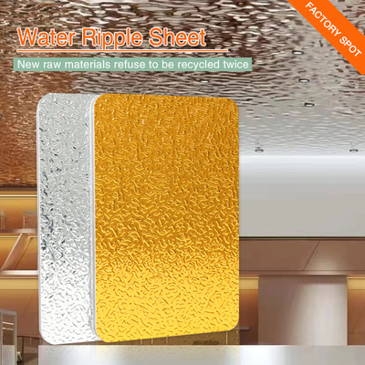 Calidad La ondulación de bambú del agua del techo del carbón de leña 3D artesona el material decorativo Fabricación